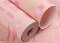 영국 편지의, 분홍색의 및 백색에 의하여 모방되는 벽지를 가진 Eco- 친절한 비 길쌈된 벽지
