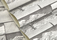 백색 3D 돌 본, 0.53*10m/목록을 가진 현대 빨 수 있는 비닐 부엌 벽지