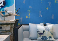 거실/침실을 위해 방음 파란 판지 중국 작풍 비 길쌈된 Wallcovering