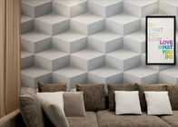 이동할 수 있는 벽지, 3D 효력 기하학적인 현대 벽지가 회색 Colro에 의하여 3D 집으로 돌아옵니다