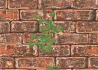3D 벽돌 녹색 식물 본 텔레비젼 배경을 위한 현대 벽지