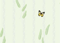 비 길쌈된 Eco 친절한 아이 침실 벽지 나비 및 녹색 식물 본