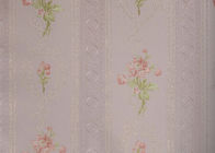 간결한 유럽 꽃 줄무늬로 하는 수직을 가진 Strippable 거실 벽지
