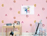 현대 영국 편지 아이 침실 벽지 분홍색 색깔 Wallcovering