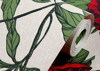 빨강 방 훈장, 환경 친화적인을 위한 비 길쌈된 포도 수확 작풍 꽃무늬 벽지